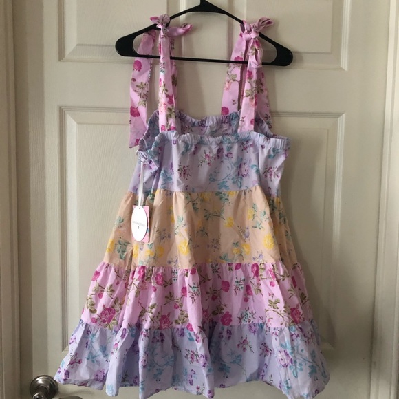 LoveShackFancy for Target Jeanne Tie-Strap Dress - Picture 7 of 9